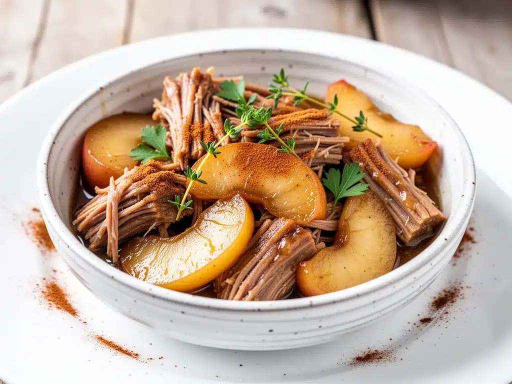 Slow Cooker Pork and Apple Dinner: 5-Ingredient Fall Recipe 4 slow cooker pork and apple dinner preparation steps
