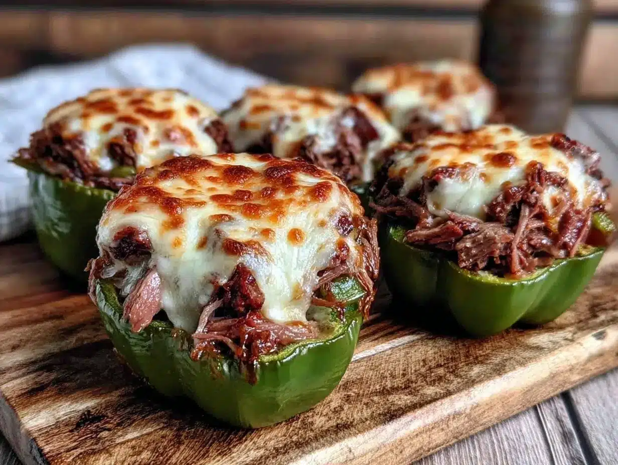 Small-Batch Philly Cheesesteak Stuffed Peppers 4 Small-Batch Philly Cheesesteak Stuffed Peppers preparation steps