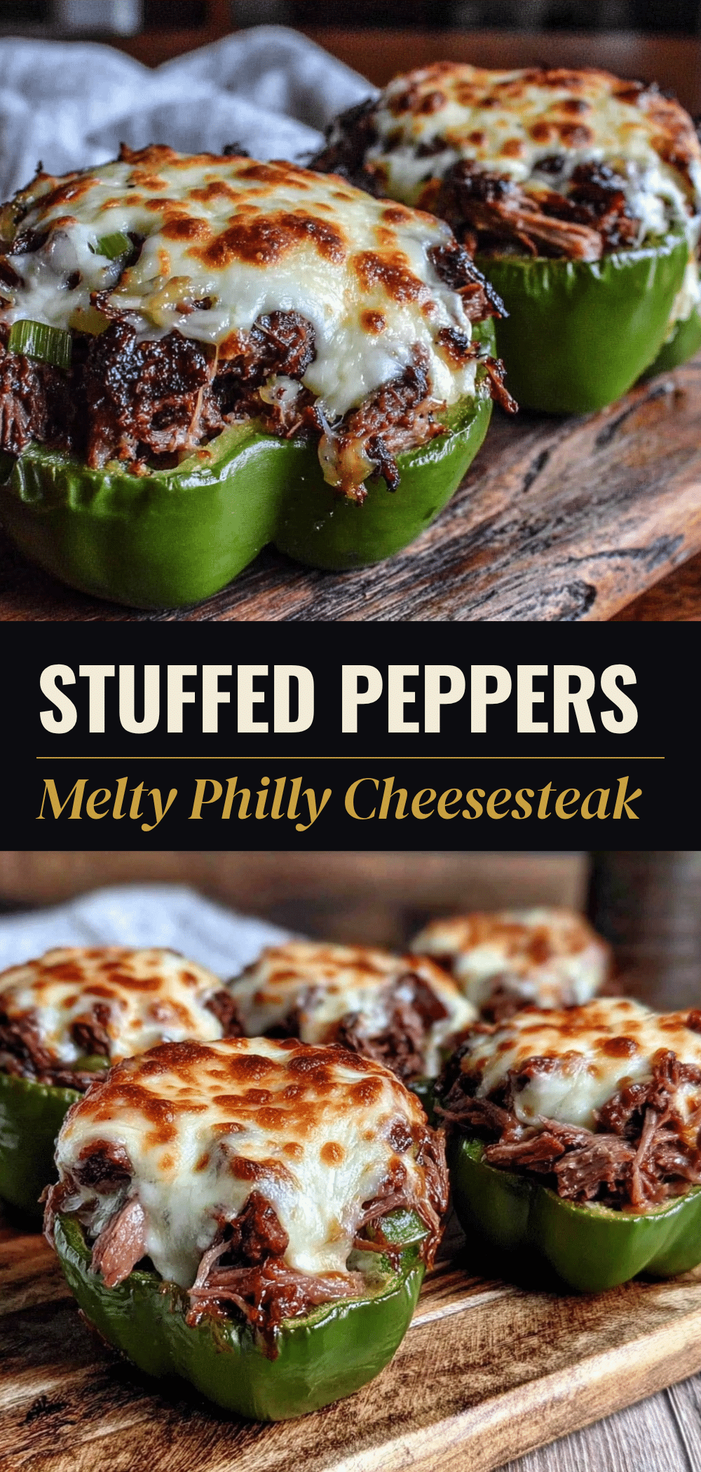 Small-Batch Philly Cheesesteak Stuffed Peppers 5 Small-Batch Philly Cheesesteak Stuffed Peppers recipe