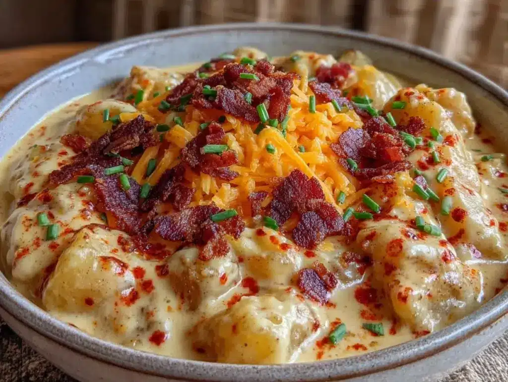 smoked cheeseburger potato soup - featured image