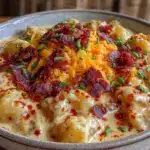 smoked cheeseburger potato soup - featured image