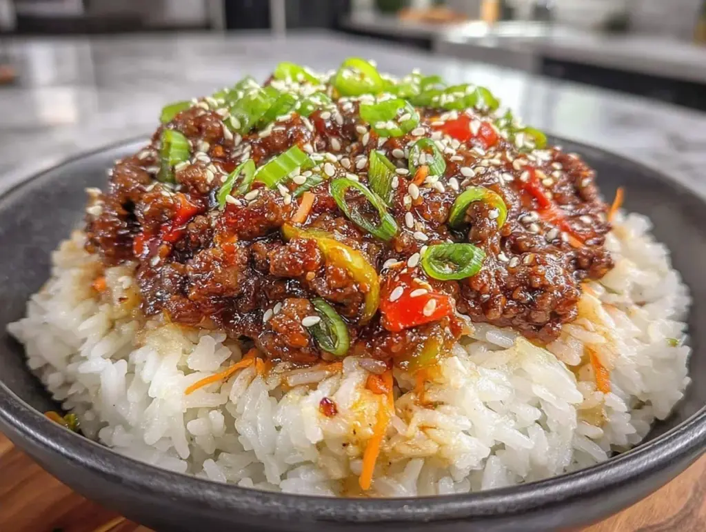 Smoky Korean Ground Beef Bowls - featured image