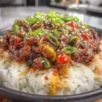 Smoky Korean Ground Beef Bowls - featured image