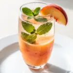 sparkling peach mint prosecco - featured image