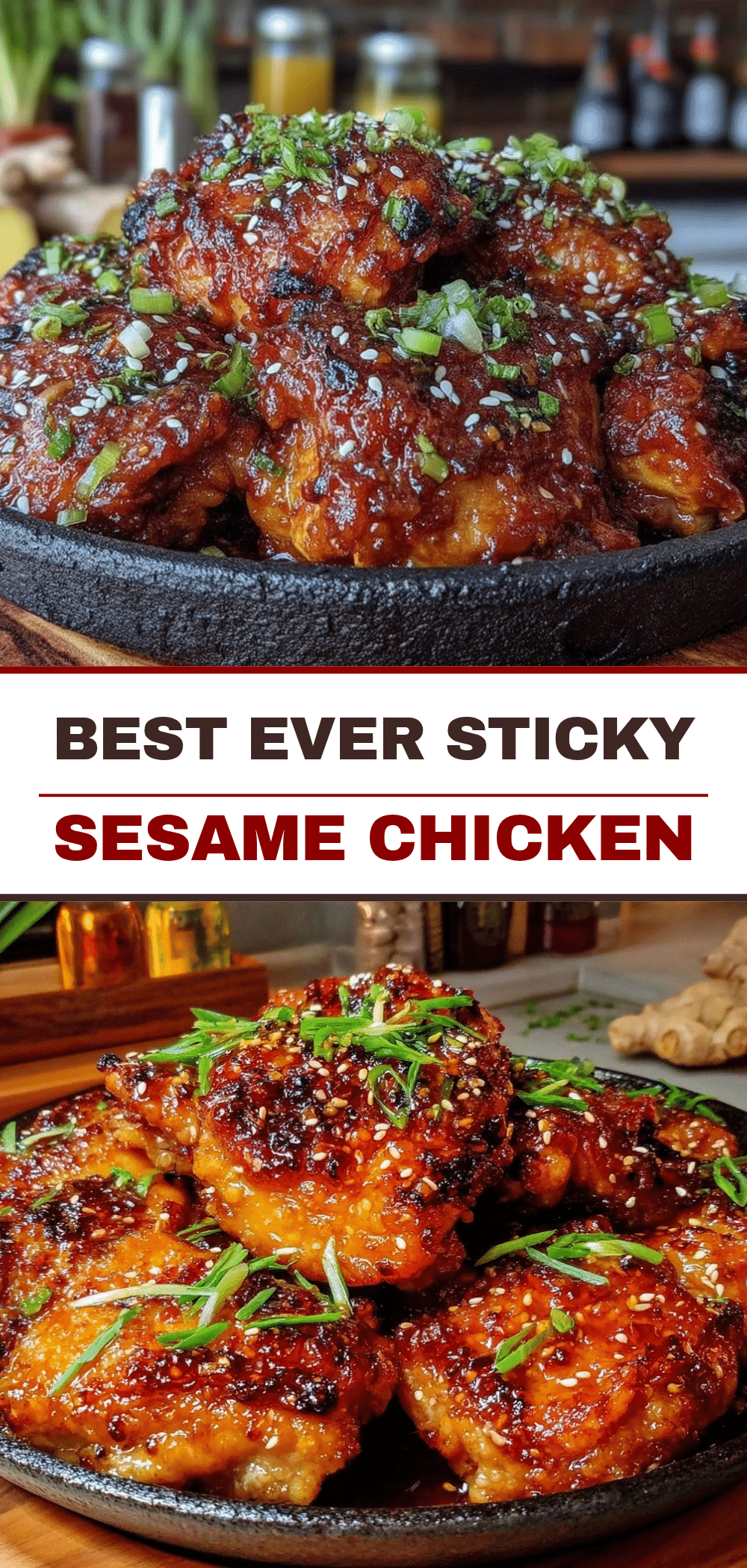 Sticky Baked Sesame Chicken: 4 Meals in 1 Hour 5 Sticky Baked Sesame Chicken recipe
