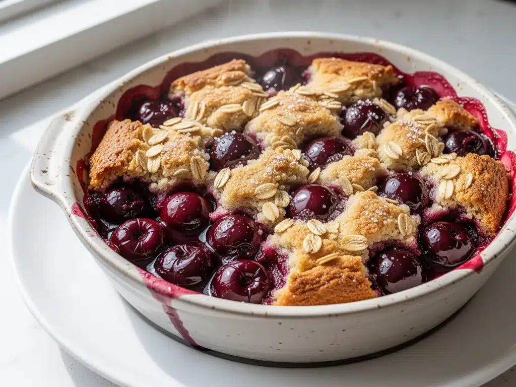 Sweet Cherry Dessert Cobbler: 5-Step Easy Warm Recipe 4 Sweet Cherry Dessert Cobbler preparation steps