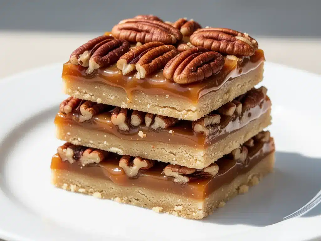 toasted pecan caramel dessert bars - featured image