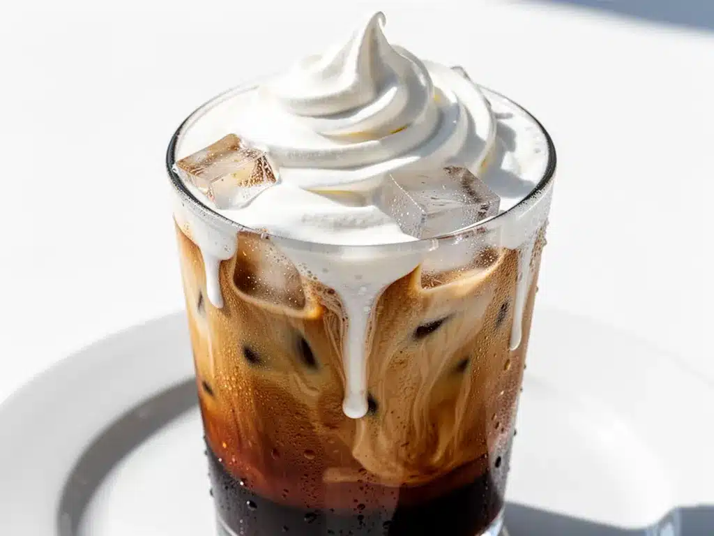 Vanilla Sweet Cream Iced Coffee: 3-Ingredient Cafe Copycat 4 vanilla sweet cream iced coffee preparation steps