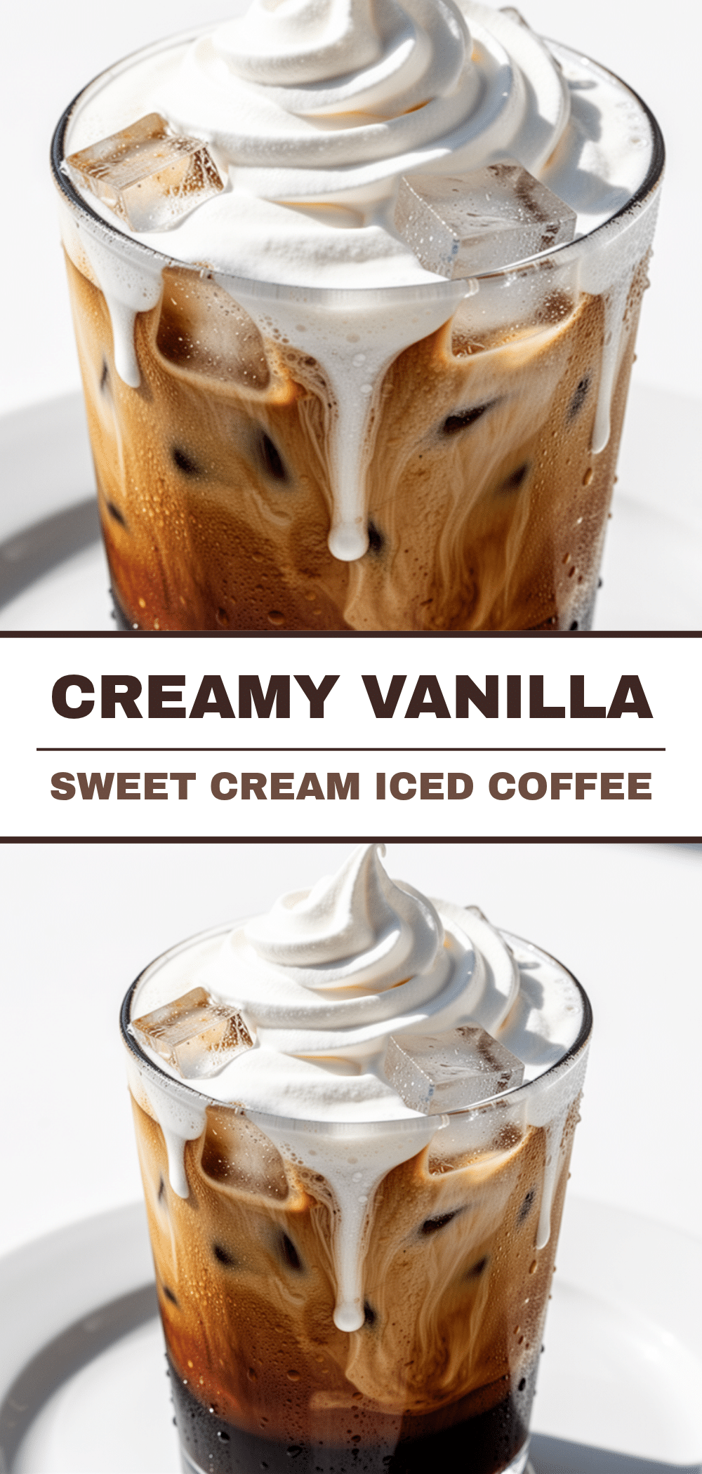 Vanilla Sweet Cream Iced Coffee: 3-Ingredient Cafe Copycat 5 vanilla sweet cream iced coffee recipe