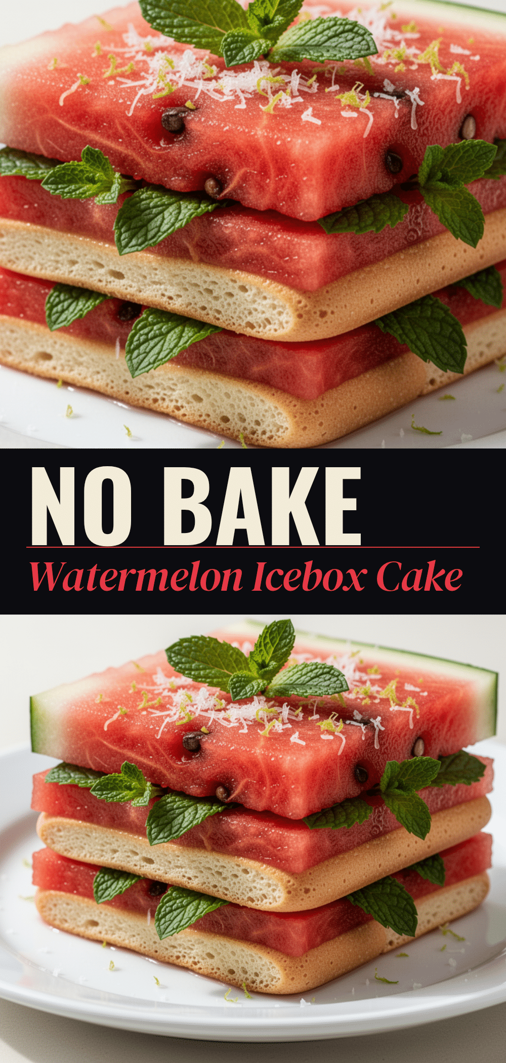 Watermelon Icebox Cake: 5-Min Easy No Bake Summer Dessert 5 Watermelon Icebox Cake recipe