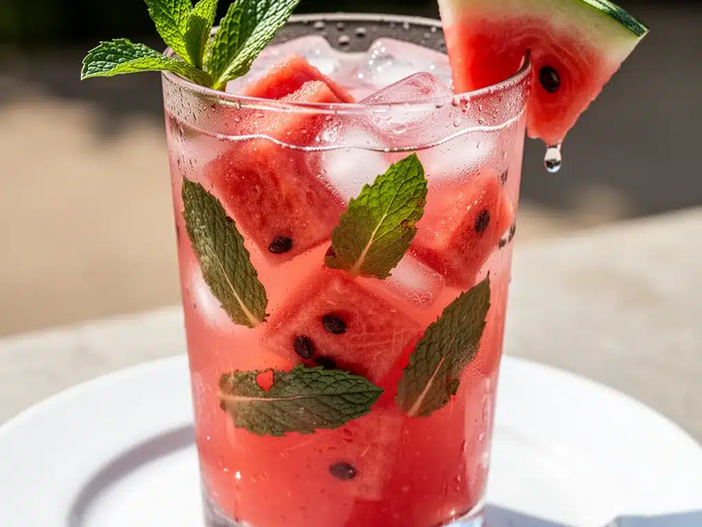 Watermelon Mint Cooler: 3-Ingredient Summer Drink 4 Watermelon Mint Cooler preparation steps