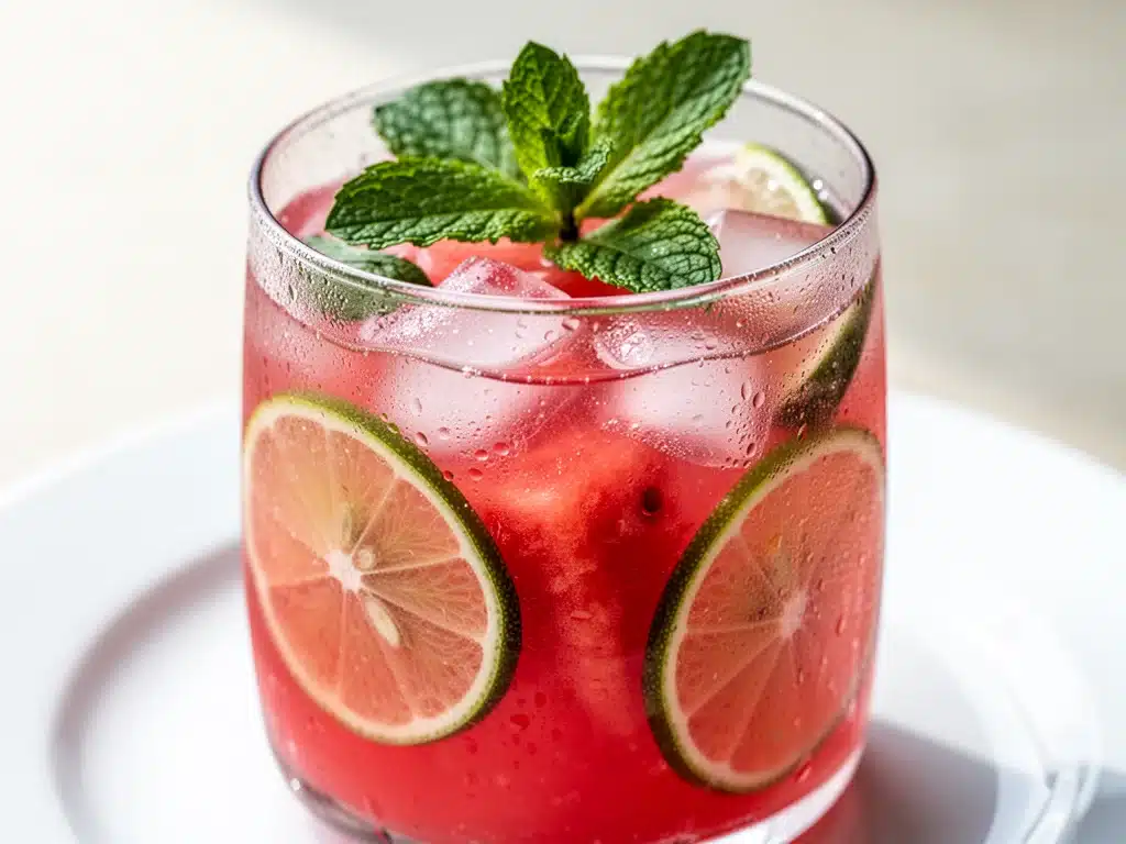 watermelon mint lime juice - featured image